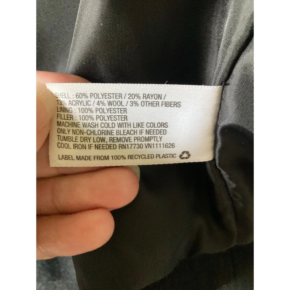Cherokee Kids Black Wool Blend Double Breasted Pea Coat Jacket Size 5T F16812117